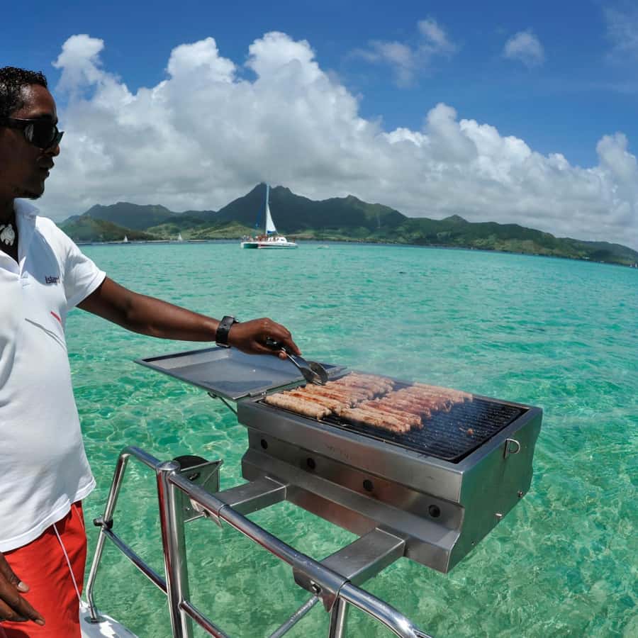 Catamaran trip to Ile Aux Cerfs With Two Way Transportation - Boarding a catamaran with up to 40 passengers
