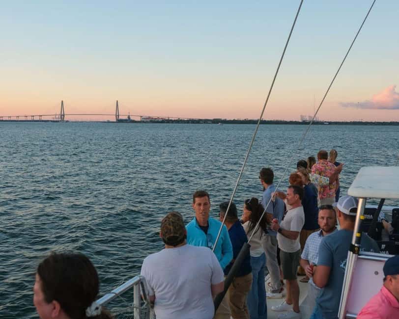 Charleston Harbor Sunset Cruise with Music & Onboard Bar - Setting out from Shem Creek