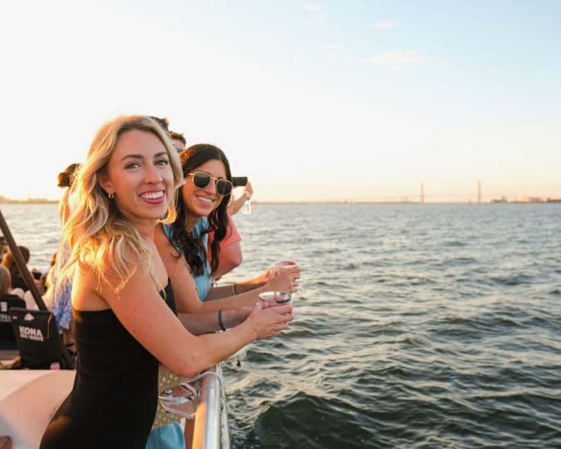 Charleston Harbor Sunset Cruise with Music & Onboard Bar - A 55-foot catamaran built for movement