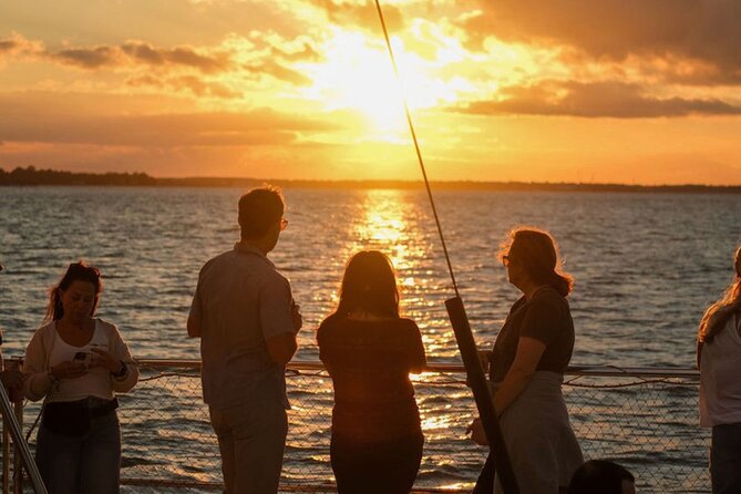Charleston Iconic Sunset Sail - Lux Catamaran w/Bar & Bathrooms - Passing under the Arthur Ravenel Jr. Bridge