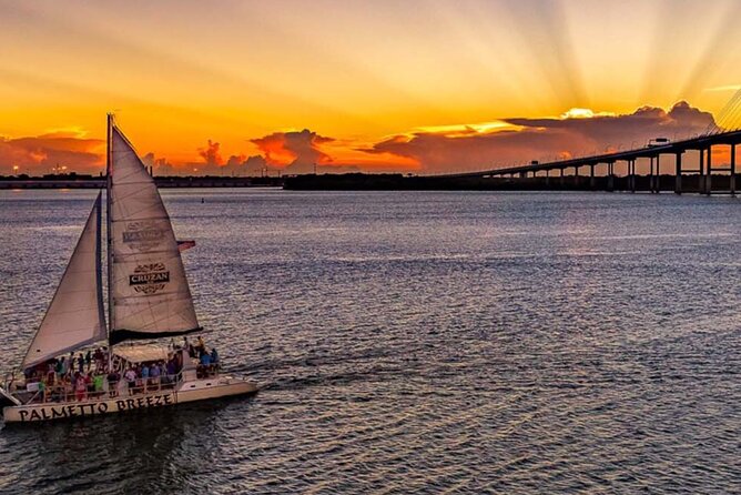 Charleston Iconic Sunset Sail - Lux Catamaran w/Bar & Bathrooms - Leaving Shem Creek with Fort Sumter ahead