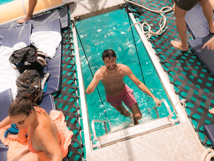 Comino: Blue Lagoon Catamaran Cruise with Lunch and Open Bar - The first swim stop and the changing route