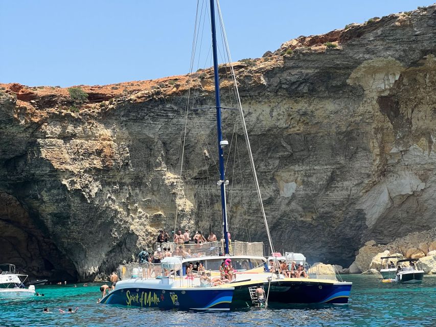 Comino: Blue Lagoon Catamaran Cruise with Lunch and Open Bar - Blue Lagoon by boat, not by crowded shore