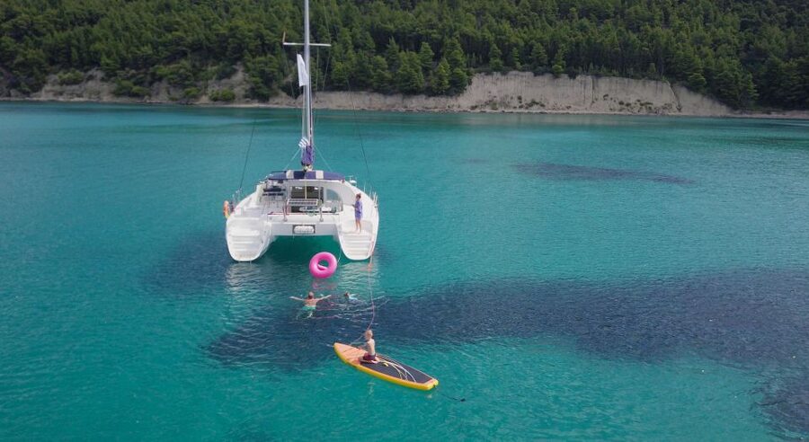 Corfu: Half Day Private Cruise on Lagoon Catamaran - Four hours on a private lagoon catamaran