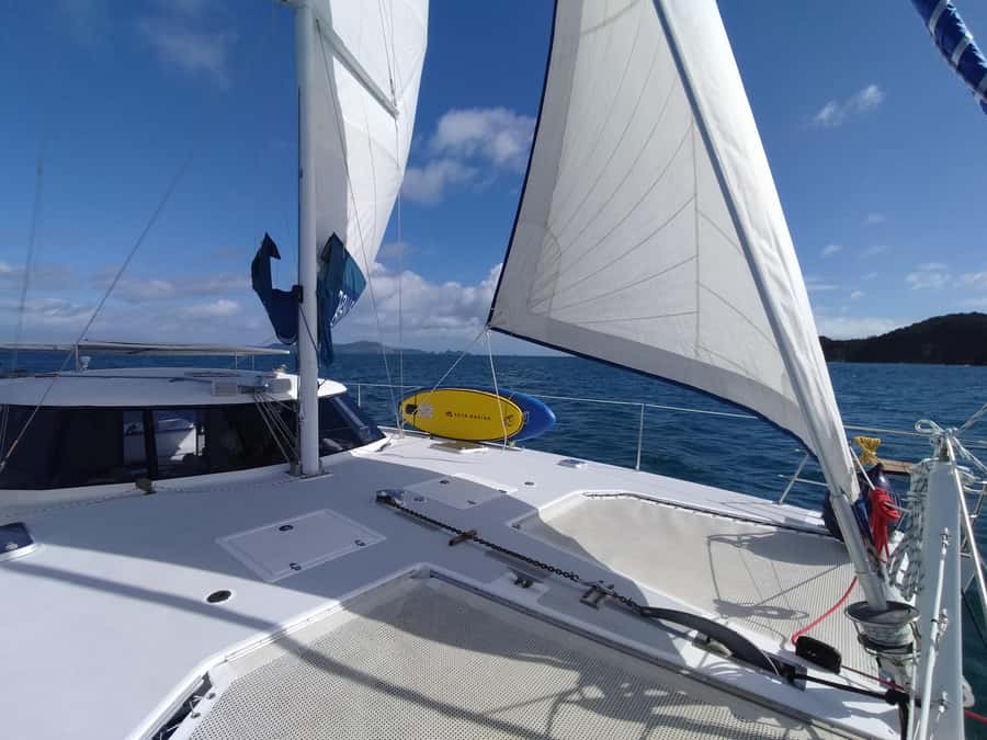 Day Sailing Charter on Catamaran with Lunch : Bay Of Islands - The afternoon sail back to Paihia