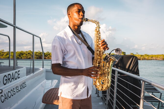 Deluxe Sunset and Saxophone Sail on Luxury Lady Grace Catamaran - The Sunset View From Grace Bay