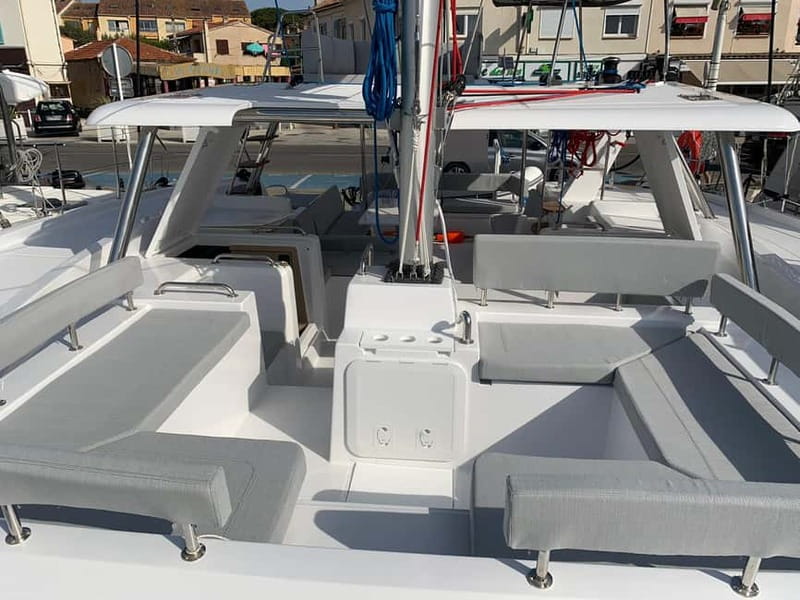 Departure from BRUSC: Half-day catamaran cruise - The anchorage, kayak, and aperitif