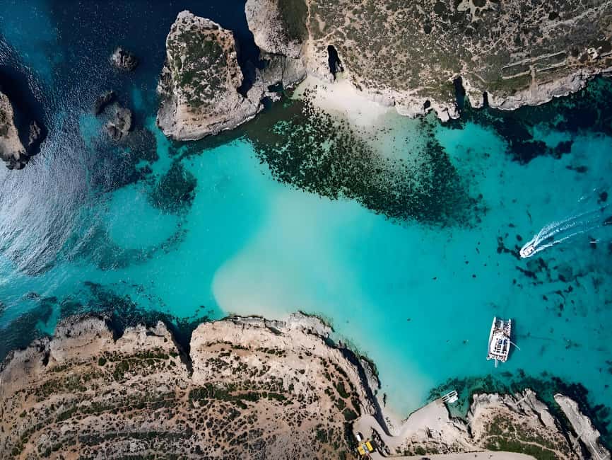 Evening Catamaran Ferry Cruise To The Blue Lagoon - Finding the red catamaran in Sliema