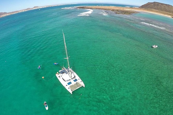 Exclusive Sailing Catamaran Experience to Lobos Island with lunch - Leaving Corralejo for Lobos Island
