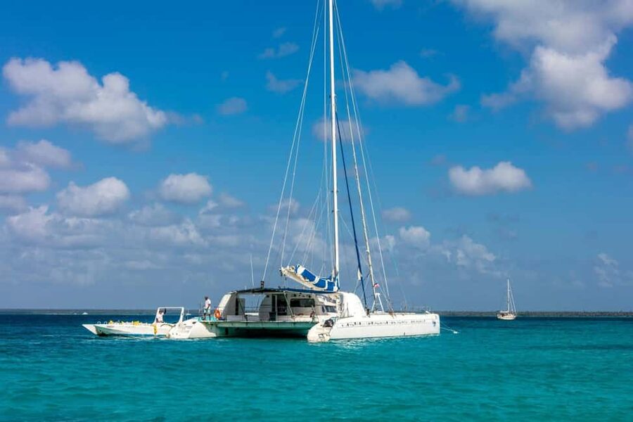 From Bayahíbe: Saona Island Catamaran Cruise with Buffet - The 30 minute natural swimming pool stop