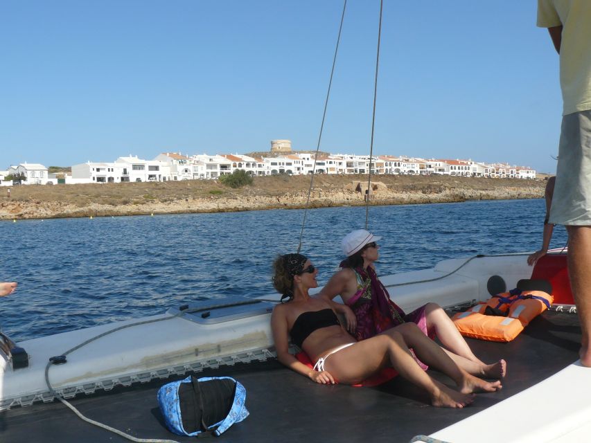 From Fornells: Half-Day Menorca Catamaran Trip w/ Snorkeling - The swimming stop at a quiet cove