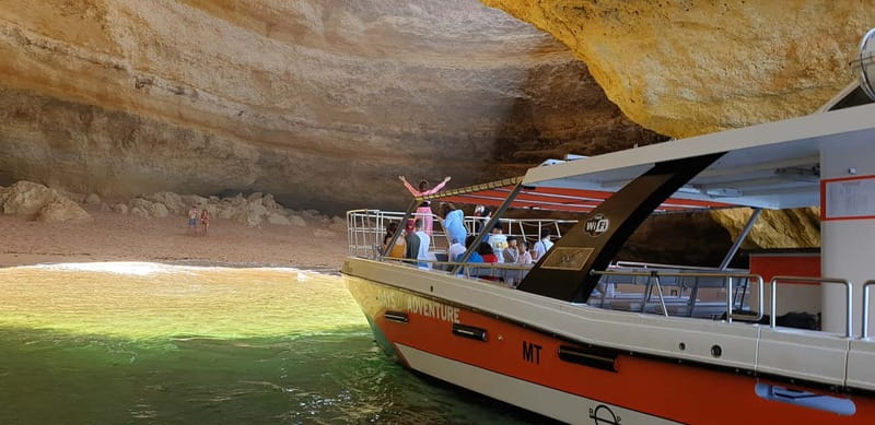 From Lagos: Benagil Caves Catamaran Cruise - The first 45 minutes along the Algarve coast