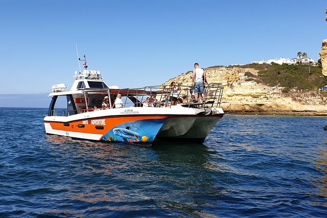 From Lagos: Benagil Caves Cruise on a Catamaran - A swim stop, with Atlantic conditions attached
