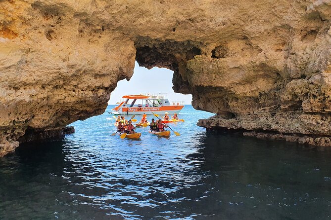 From Lagos: Kayak Tour of Ponta da Piedade Caves on Catamaran - Inside the Ponta da Piedade caves