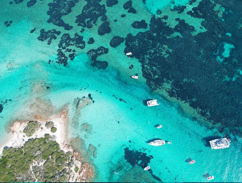 From Palau: La Maddalena Archipelago Catamaran Tour w/ Lunch - Stop two: Pink Beach, Budelli, and the archipelago views