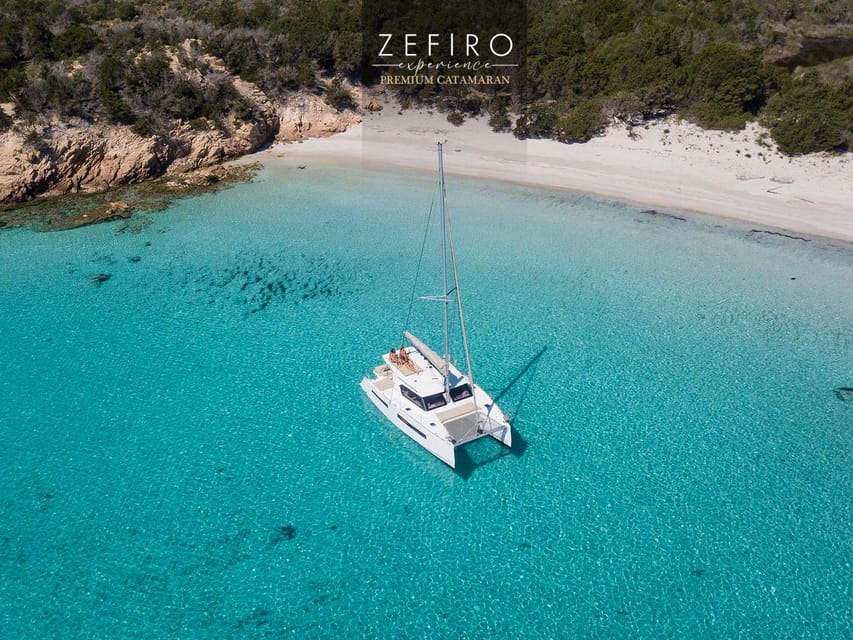 From Palau: La Maddalena Archipelago Catamaran Tour w/ Lunch - Sardinian lunch, aperitif, and drinks on board