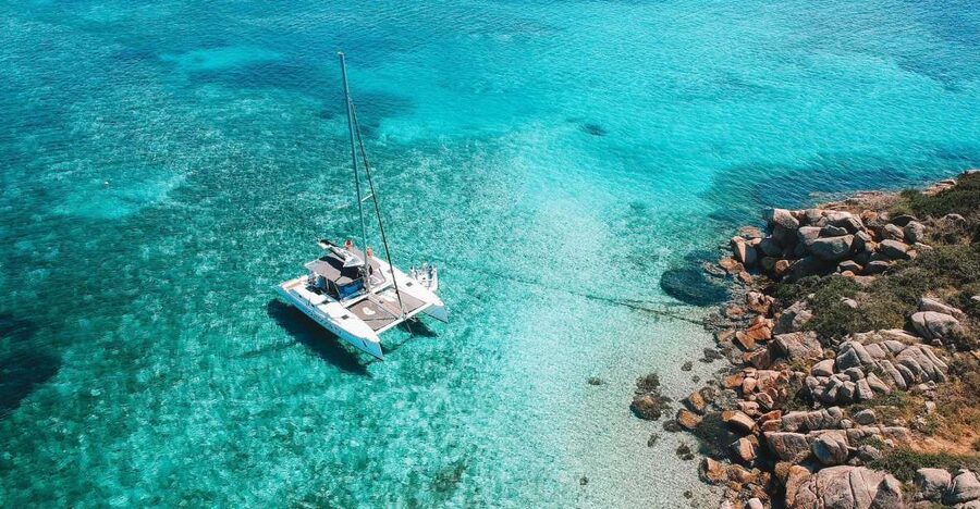 From Palau: La Maddalena Full-Day Archipelago Catamaran Tour - The final swim and time on deck
