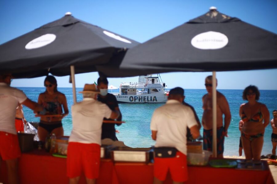 From Portimão: Catamaran Cruise to Benagil Caves with BBQ - Carvoeiro coves on the way back