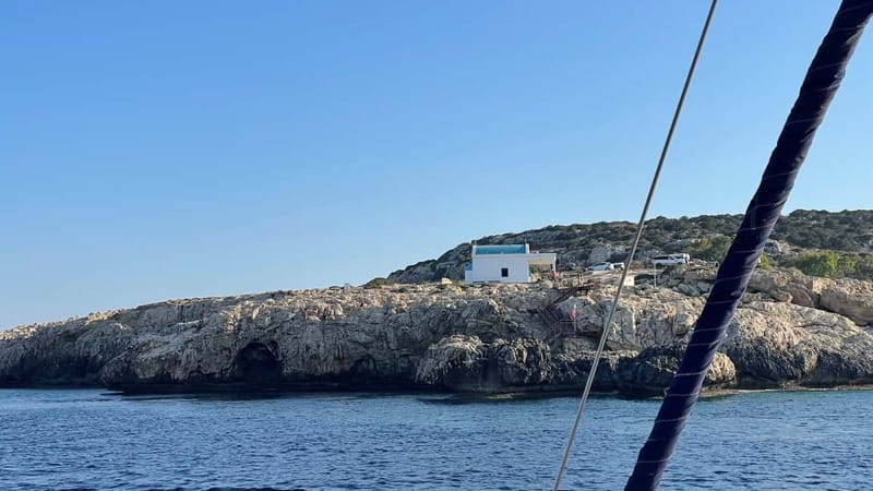 From Protaras: Catamaran Cruise to Blue Lagoon - Fig Tree Bay and the changing coastline