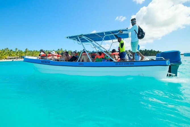 From Santo Domingo Saona Island Food And Drink Catamaran Vip - The road to Bayahibe and the first boat