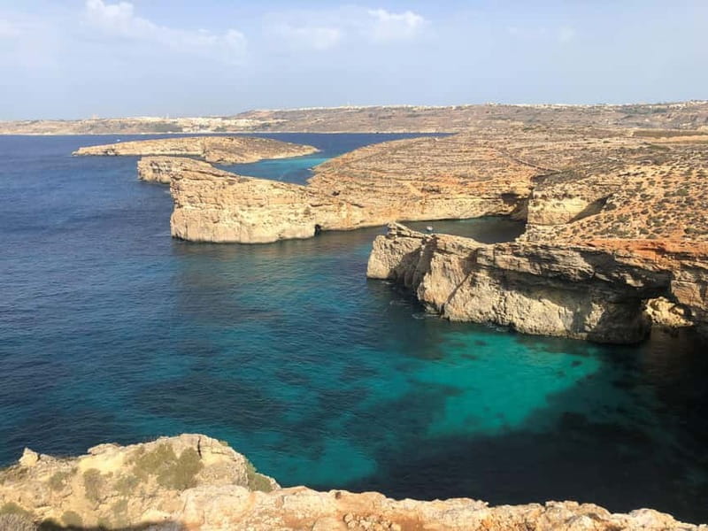 From Sliema/Bugibba: Best of Gozo & Comino Catamaran Tour VT - From Gozo to Comino by a 20-minute boat ride