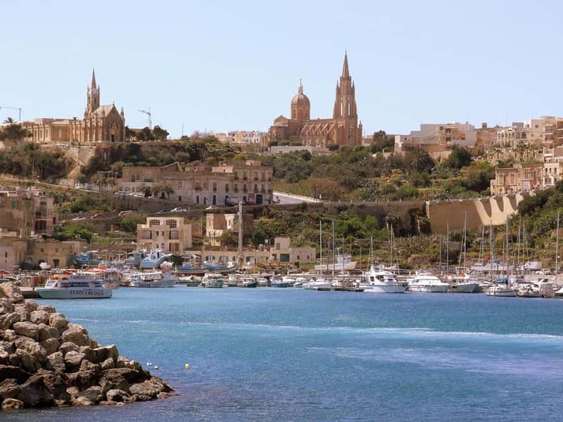From Sliema/Bugibba: Best of Gozo & Comino Catamaran Tour VT - Gozo’s Mgarr Harbour and the ride to Victoria
