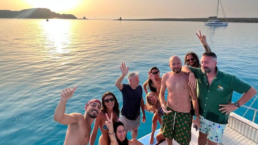 From Stintino: aperitif on a catamaran at sunset - Sunset views around Capo Falcone