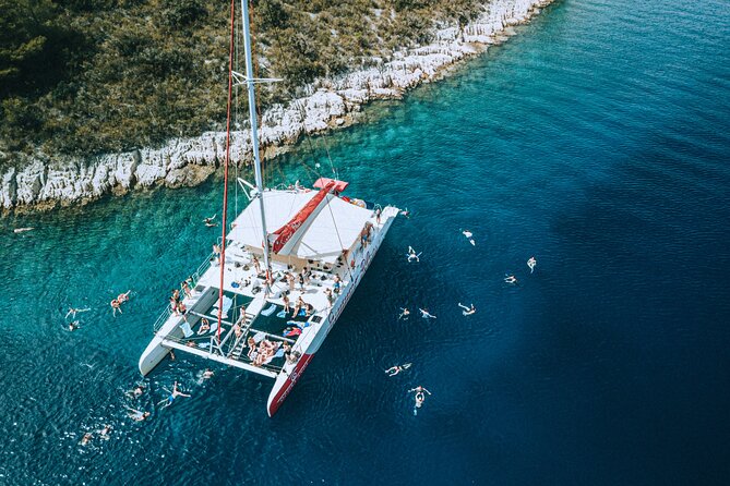 Full-Day Catamaran Cruise to Hvar & Pakleni Islands with Food and free Drinks - Hvar old town: a guided introduction, not a full day ashore