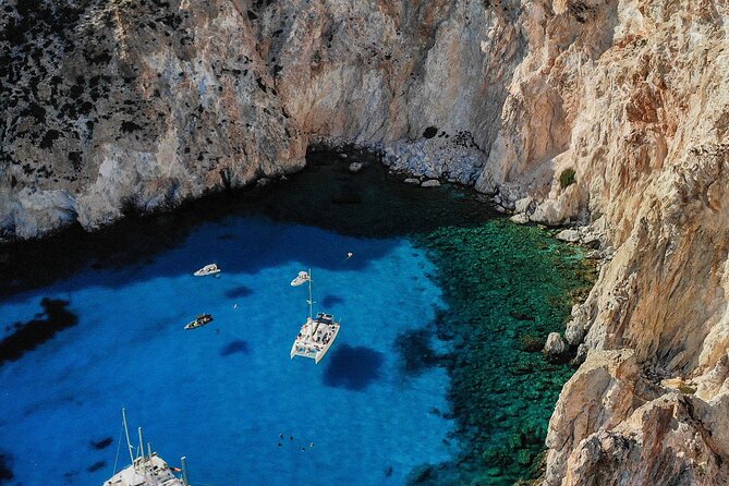 Full Day Tour to Kleftiko, Firlingos and Poliegos Catamaran - Starting at 9:00 in Adamantas