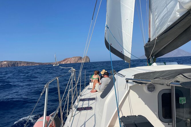Full Day Tour to Kleftiko, Firlingos and Poliegos Catamaran - Kalogries Beach, where the water stays calm