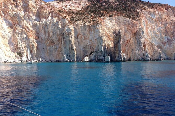 Full Day Tour to Kleftiko, Firlingos and Poliegos Catamaran - Sykia Beach and its open-roof cave