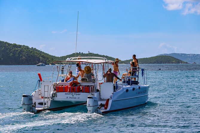 Full or Half Day Private Power Catamaran- USVI Beach and Snorkel - Comfort, equipment, and the small warning signs