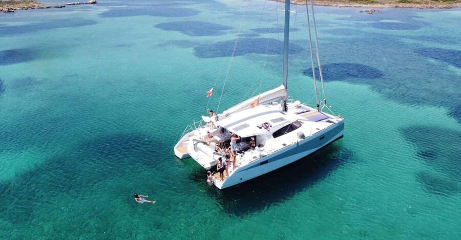 Gulf of Asinara: Full day catamaran excursion with lunch - The swimming stops: Fornelli and La Pelosa