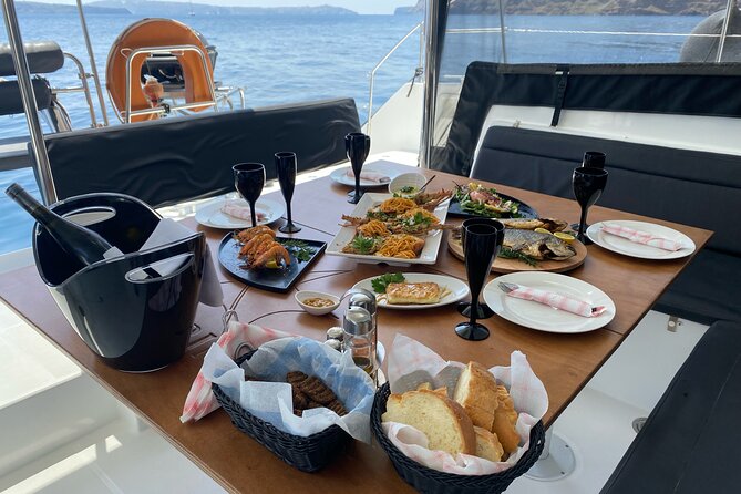 Half Day Premium Catamaran Cruise in Santorini including Oia - Thirassia is where the meal takes shape