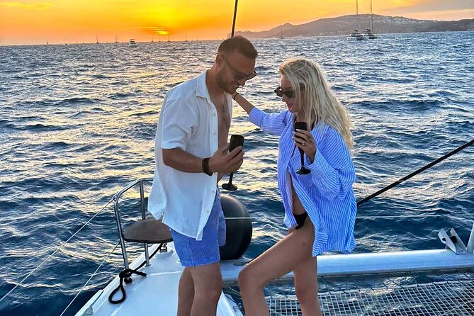 Half-Day Tailor-made Private Catamaran Cruise in Santorini - Oia and the Old Harbor from the water