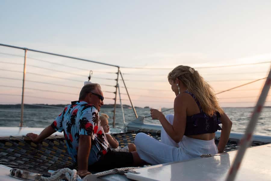 Hilton Head Island: Golden Hour Catamaran Cruise - Golden hour across Hilton Head Island