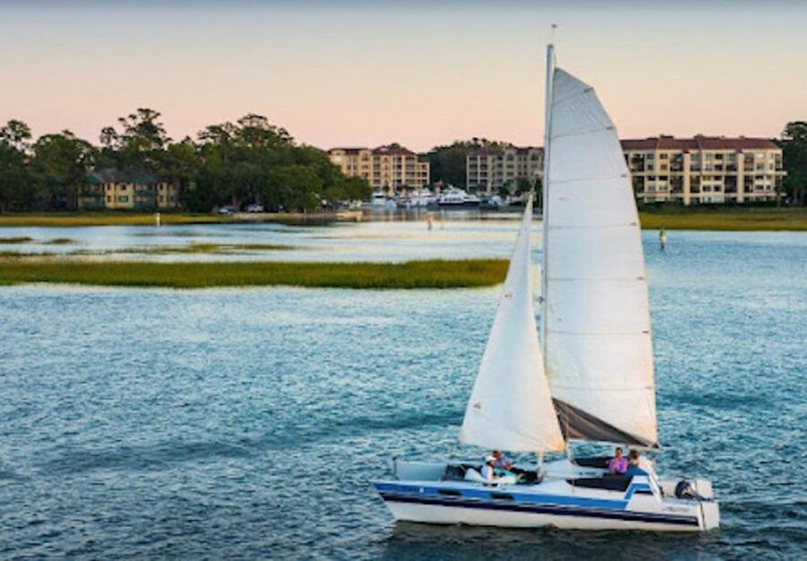Hilton Head: Private Dolphin Day or Sunset Catamaran Sail - Watching dolphins and birds without a guarantee