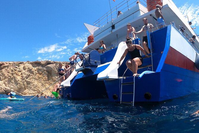 Ibiza: Es Vedrà Catamaran Cruise – Morning or Sunset - The swim stop at Cala Bassa or Cala Conta
