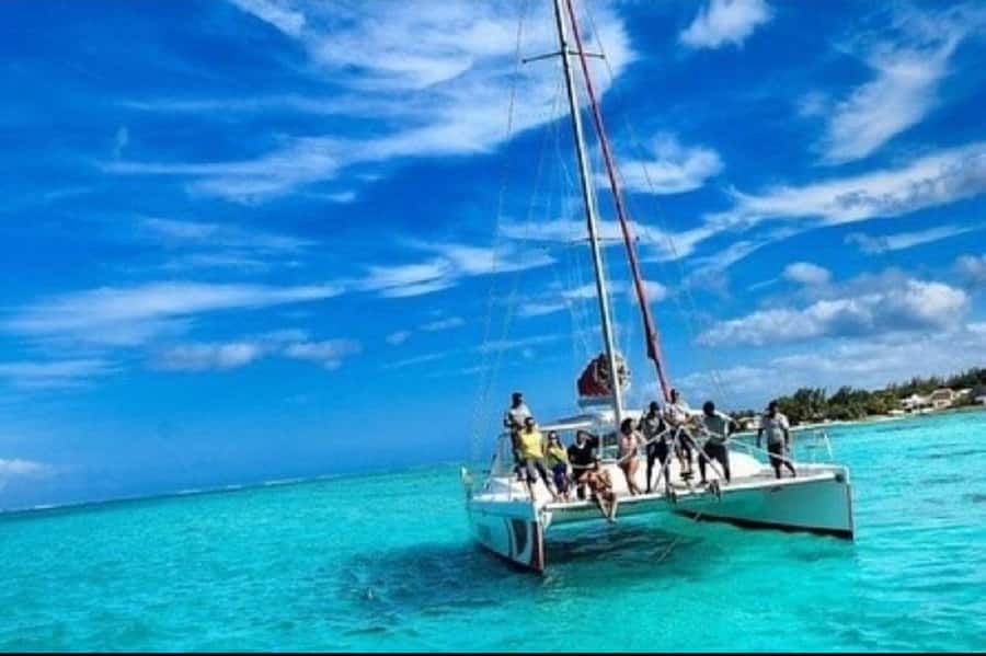 Ile Aux Cerfs Catamaran Cruise with Pick-up/Drop-off & Lunch - Seeing Grand River South-East Waterfalls