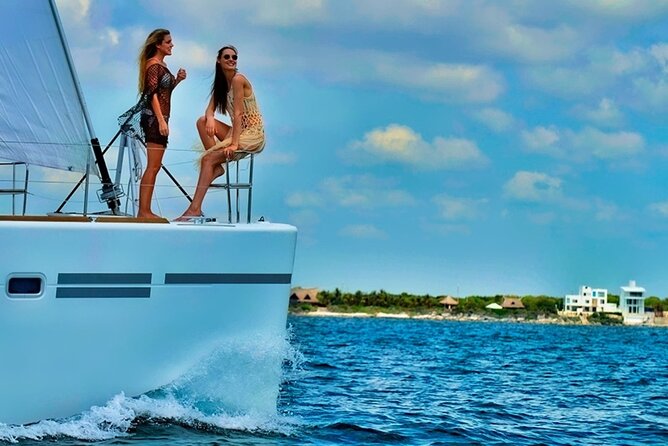 Isla Mujeres Catamaran Sailing Experience with Lunch & Open Bar - Beach-club time, buffet lunch, and optional upgrades