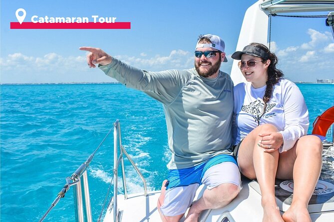 Isla Mujeres Catamaran + Snorkel + Open Bar on board + Buffet - What kind of day is this?