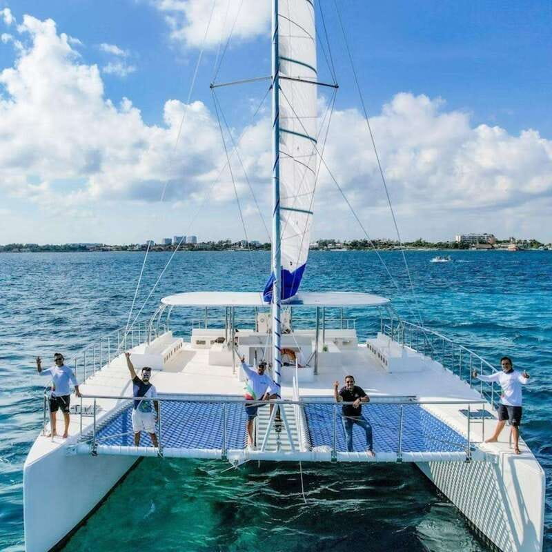 Isla Mujeres Plus Experience Catamaran Tour + Snorkel+Lunch - The return sail and possible Spinnaker ride