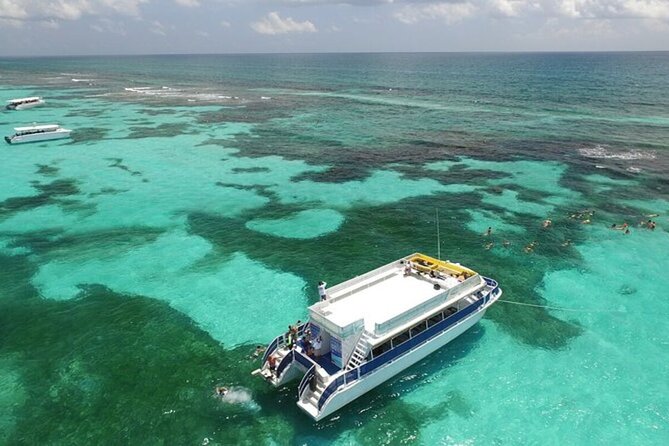 Isla Mujeres Unlimited Catamaran! Drinks, Fun & Party From Playa Del Carmen - El Meco or Punta Sam Reef: a short snorkel stop