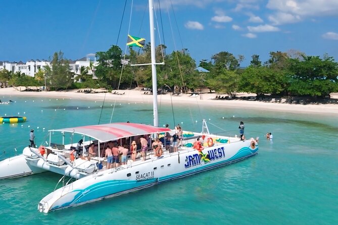 Jamwest Beach Negril Family Catamaran Cruise Pick up from Lucea - Drinks, snacks, and the real food value