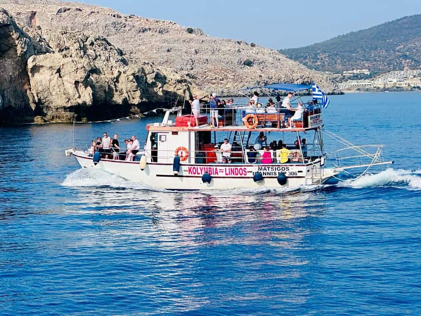 Kolymbia: All-Inclusive Catamaran Cruise with Lunch & Drinks - The Hidden Caves and a 30-minute water break