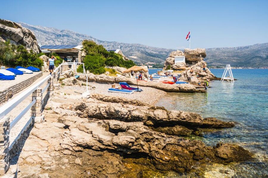 Korčula 3 ISLAND CATAMARAN TOUR Badija - Vrnik - Stupe - Stupe Island and the Blue Lagoon finish