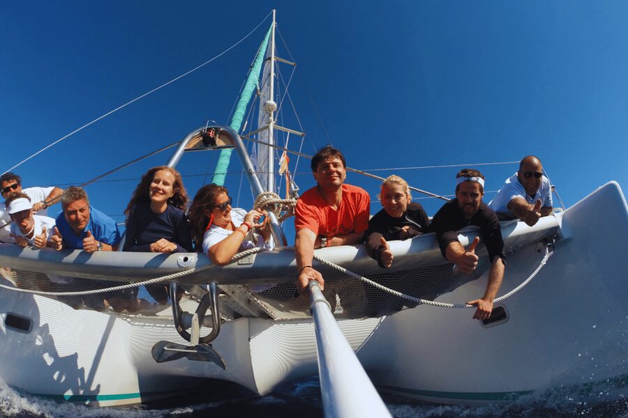 KOS: Catamaran Day Cruise – Swim, Snorkel, Food & Drinks! - First bay: clear water and free snorkeling gear