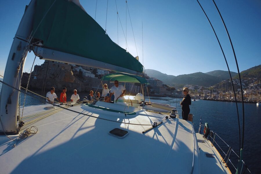 KOS: Catamaran Day Cruise – Swim, Snorkel, Food & Drinks! - Greek lunch served on the catamaran