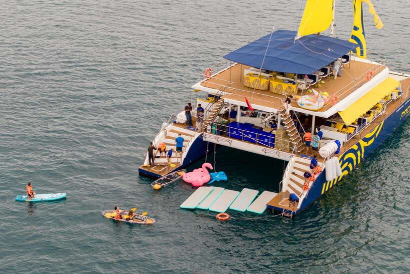 Krabi: Phi Phi Island Luxury Sunset Cruise by Meka Catamaran - Phi Phi Islands, Viking Cave, and Tonsai Bay