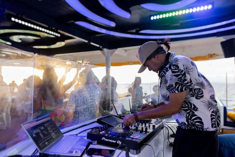 Krabi: Phi Phi Island Luxury Sunset Cruise by Meka Catamaran - Nui Bay, Chicken Island, and Bamboo Island